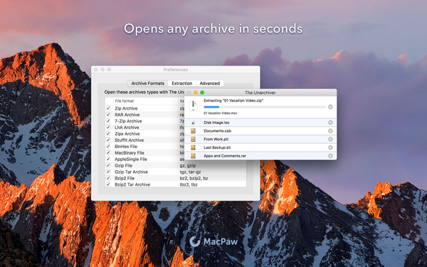 the unarchiver mac os