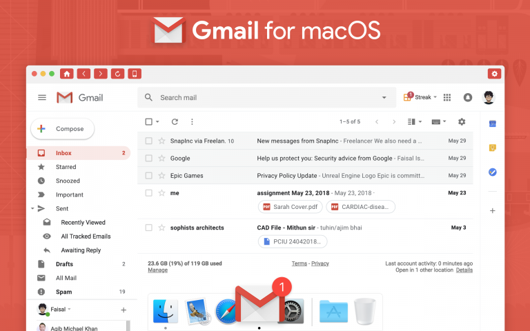 can you download gmail on mac