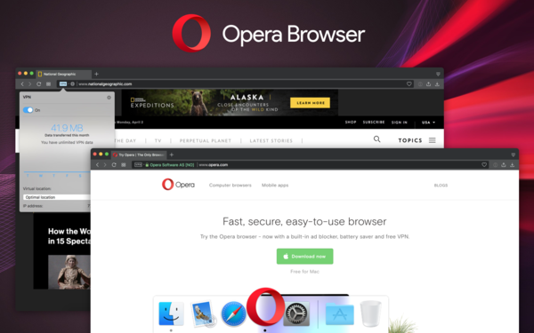 free for apple download Opera 100.0.4815.30